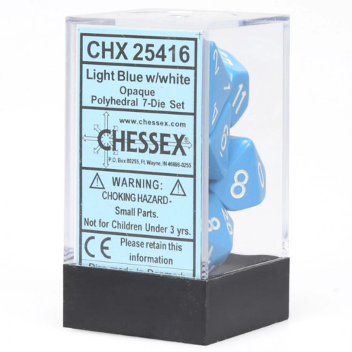 CHX 25416 Opaque Light Blue/White 7-Die Set