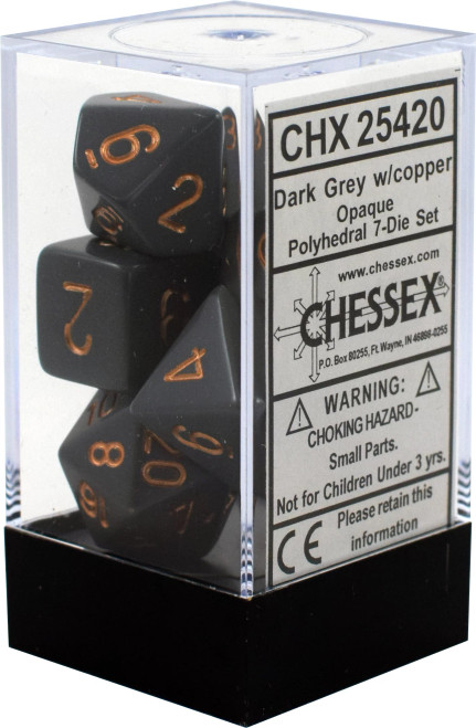 CHX 25420 Opaque Dark Grey/Copper 7-Die Set