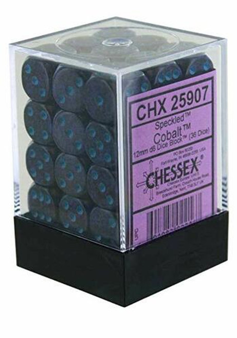 CHX 25907 Cobalt Speckled 12mm D6 (36)