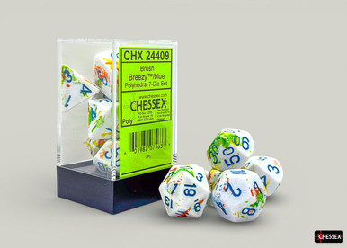 CHX 24409 Brush Breezy/Blue 7-Die Set - Top Tier Board Games