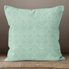 Green Geometric Pattern 1 Throw Pillow