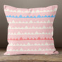 Pink with Mountains Throw Pillow