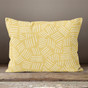 Gold with White Hash Marks Throw Pillow