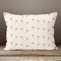 Light Pink with Pink Chicken Foot Prints Throw Pillow