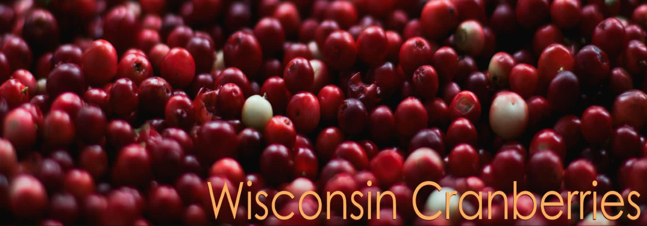 Assortment of cranberry-honey, chocolate cranberries, and dried cranberries