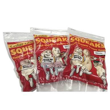 Cedar Grove Squeaks Cheddar Cheese Curds Three 9 oz bags (1061)