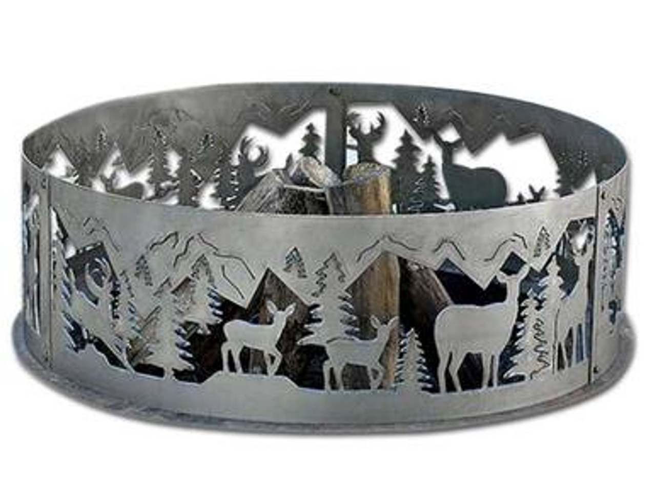 Wildlife Decorative Fire Ring - Whitetail Deer