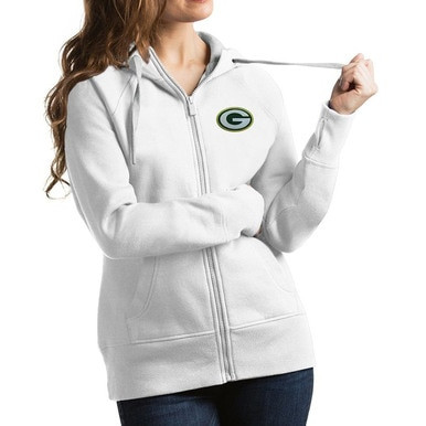 Generations Clothing Packers Victory White Full Zip Hoodie - Ladies XL
