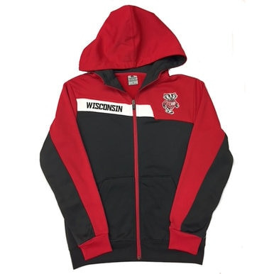 Bucky Badger Full Zip Hoodie - Youth 