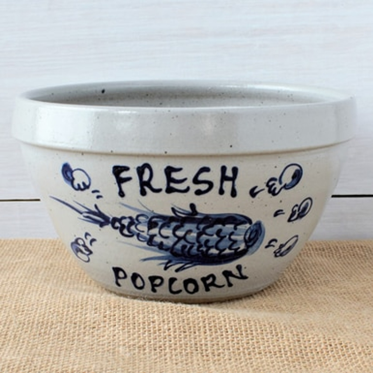 stoneware popcorn bowl