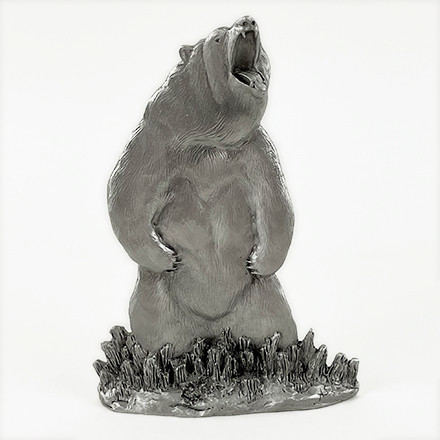 Pewter Shelf Accent - Grizzly Bear - WisconsinMade Artisan Collective