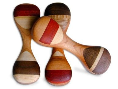 wooden baby rattle