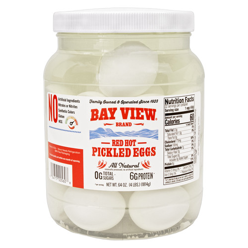 Bay View Packing Company 36 oz. Red Hot Pickled Eggs 2-Jar Set