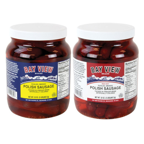 Pickled Polish Sausage Combo - 1 Original, 1 Hot
