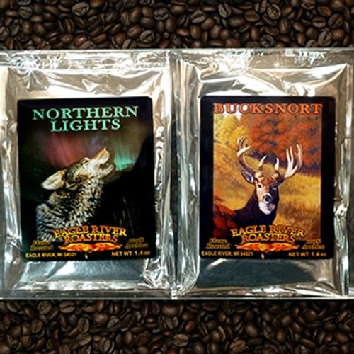 Eagle River Roasters Gourmet Coffee - 4-Pack, Includes Bucksnort, Northern Lights, Eagle Blend, and Voyageur Blend