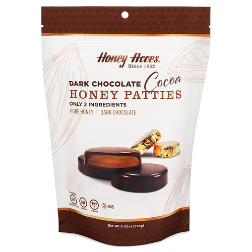 Honey Acres Dark Chocolate Cocoa Honey Patties - 3 Bags