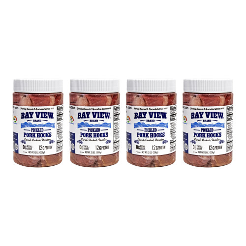 Bay View Packing Company 12 oz. Pickled Pork Hocks 4-Jar Set