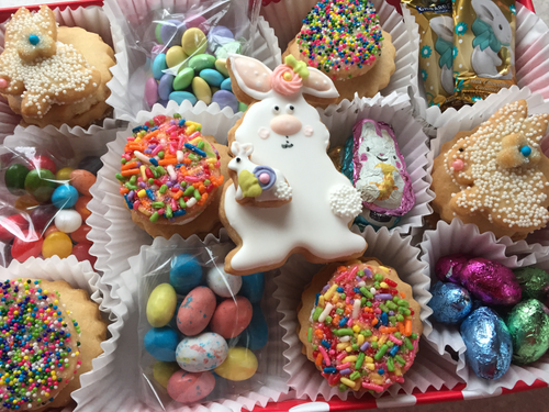Easter Bunny Cookie and Candy Basket