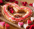 Valentine Kringle with Petit Four Hearts Gift