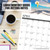 Calendar has large grids for jotting notes.