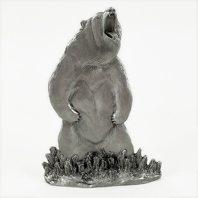 Pewter Shelf Accent - Grizzly Bear - WisconsinMade Artisan Collective