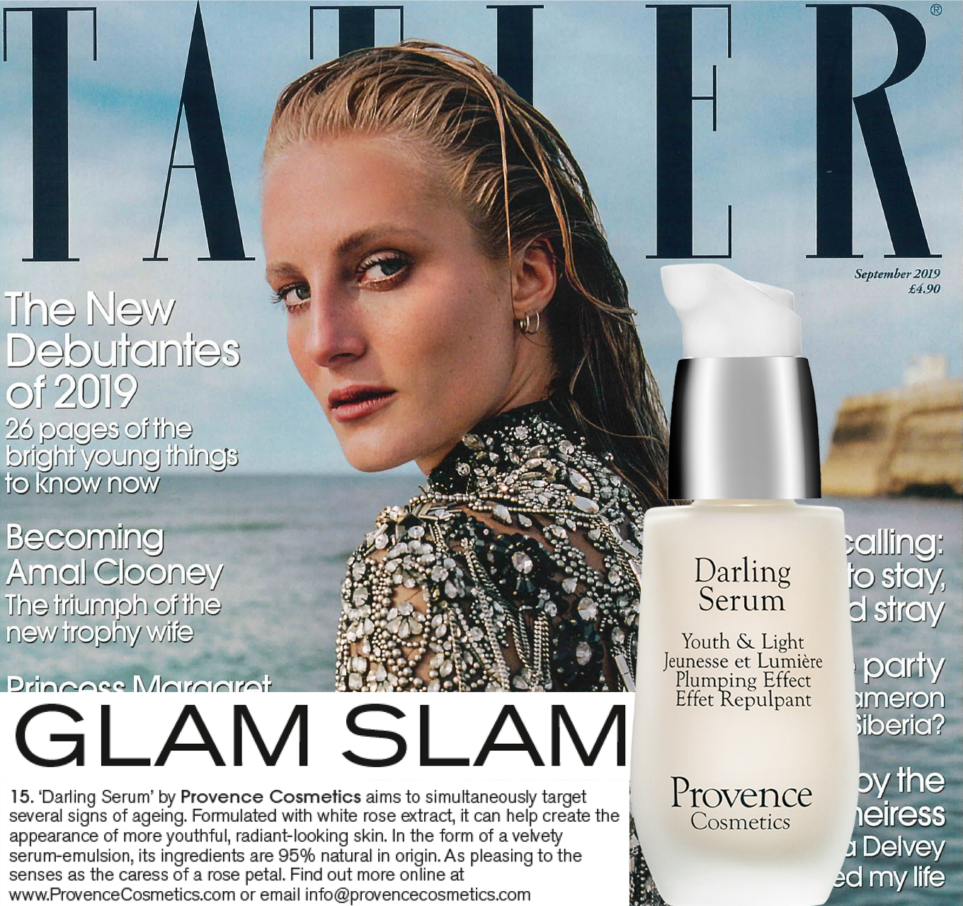 Darling Serum is a Glam Slam in Tatler Magazine