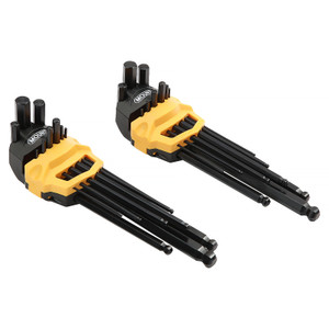 Mount 18PCS Long Arm Ball End Hex Key Allen Wrench Set, Metric/SAE Mount 18PCS Long Arm Ball End Hex Key Allen Wrench Set, Metric/SAE