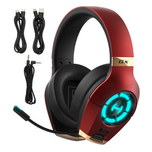 HECATE by Edifier GX Hi-Res Gaming Headset for PS4/ PS5/ PC/Switch/Xbox Gamepad - USB/Type-C/3.5mm Wired Gaming Headphones with Microphone RGB Lighting - ENC Noise Cancelling - 50mm Driver (Red) HECATE by Edifier GX Hi-Res Gaming Headset for PS4/ PS5/ PC/Switch/Xbox Gamepad - USB/Type-C/3.5mm Wired Gaming Headphones with Microphone RGB Lighting - ENC Noise Cancelling - 50mm Driver (Red)