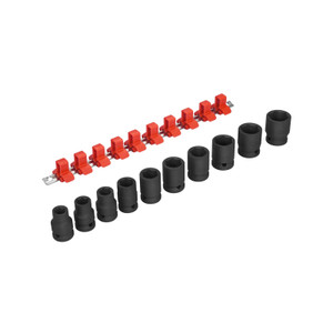 Jetech 1/2 Inch Drive Impact Socket Set (11mm - 24mm), Metric, 10PCS