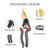 Ventool 8" Sharp Bypass Pruning Shears with Ergonomic Arch Handles Ventool 8" Sharp Bypass Pruning Shears with Ergonomic Arch Handles