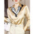 Spring Fashion Button Up Satin Silk Shirt Vintage Blouse Women White