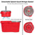 Spin Mop and Bucket with Wringer Set - for Home Kitchen Floor Cleaning - Wet/Dry Usage on Hardwood & Tile - Upgraded Self-Balanced Easy Press System with 2 Washable Microfiber Mops Heads