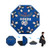48 Inch 8-Player Foldable Poker Table Top with Carrying Bag and Cup Holders-Blue
