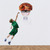 Wall Mounted Fan Backboard with Basketball Hoop and 2 Nets - Color: Multicolor