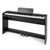 88-Key Hammer Action Weighted Keyboard with Furniture Stand-Black - Color: Black