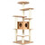 7-Layer Wooden Cat Tree Tall Cat Tower with Sisal Posts and Condo-Natural - Color: Natural