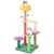45 Inch Multi-Level Cat Tree with Plush Padded Top Perch and Fruit-Shaped Platforms