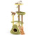 Freestanding Multi-level Avocado Cat Tower with Private Condo-Green - Color: Green