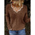 Wave Collar Block Holiday Sweater Wave Collar Block Holiday Sweater