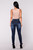 Women Jeans Skinny Curvy Slim Fit Stretch Denim Ripped Straps Cross Pants