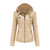 Zipper Stand Collar Detachable Hood PU Leather Jacket