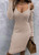 New autumn and winter women's threaded waist long sleeve knitted Hip Wrap Dress