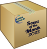 Image depicts a brown cube-shaped clipart box with the A Place on Earth logo and the words "Scent of the Month 2023" on the side.