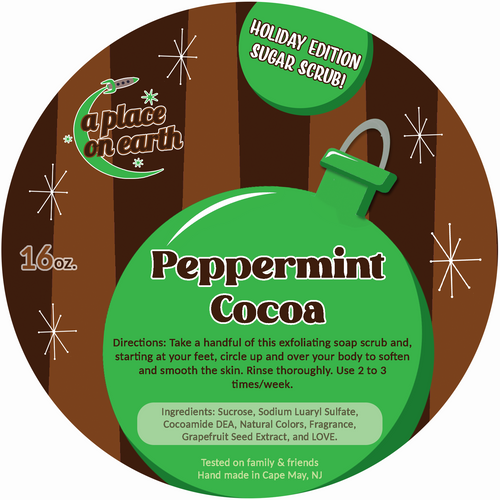 Peppermint Cocoa Sugar Scrub