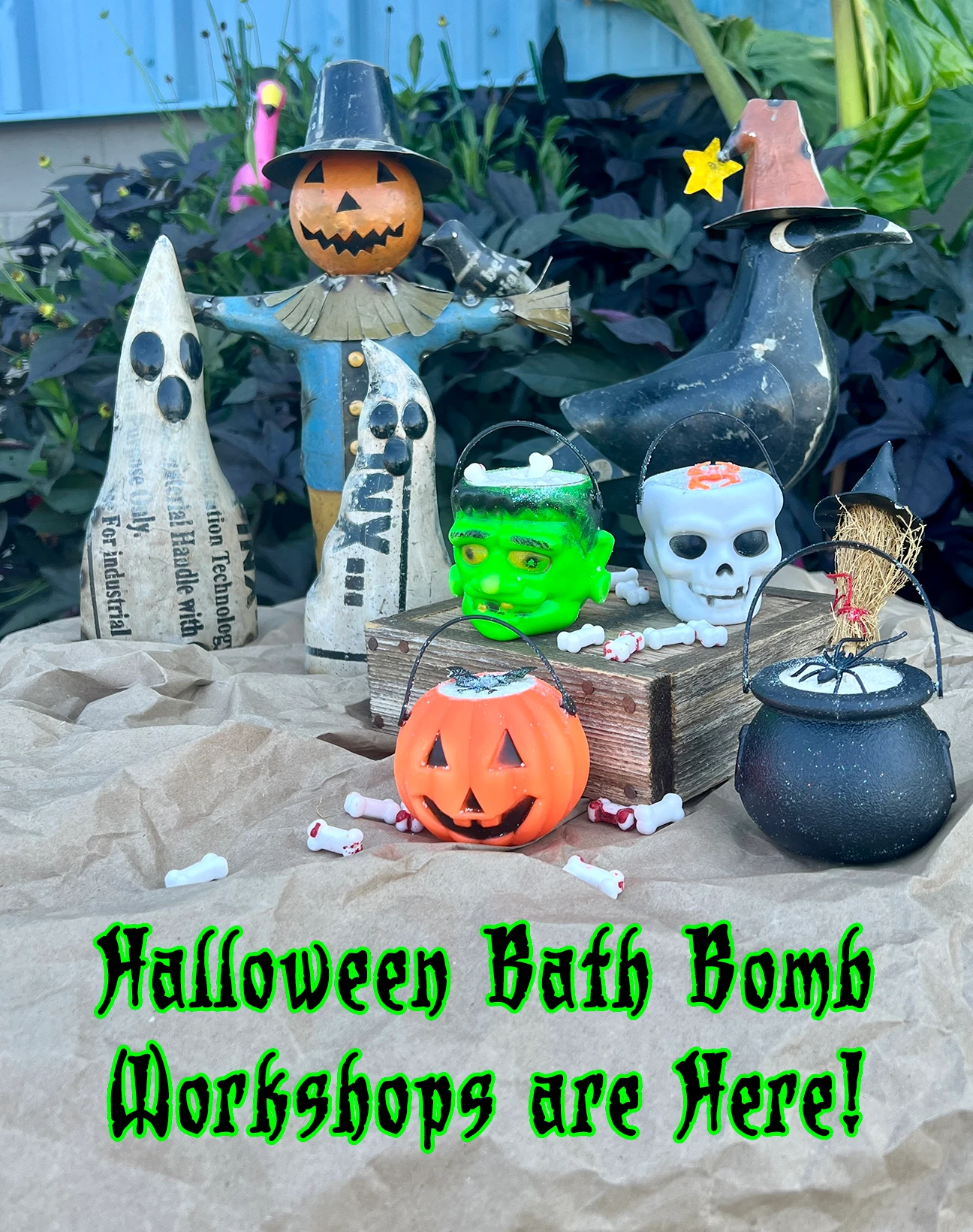 Halloween, bath bomb, workshop, class, party, activities, a place on earth, cape may, new jersey