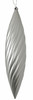 23.5 Inch Pearl Gloss Silver UV Ribbed Final Ornament