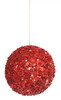 J-240020 - 5" Red Sequined/Glitter Ball