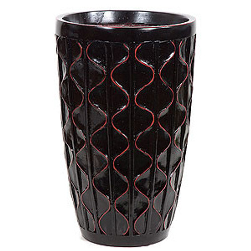 D-72012
16.25 Inch Fiberglass Planter
Black/Red