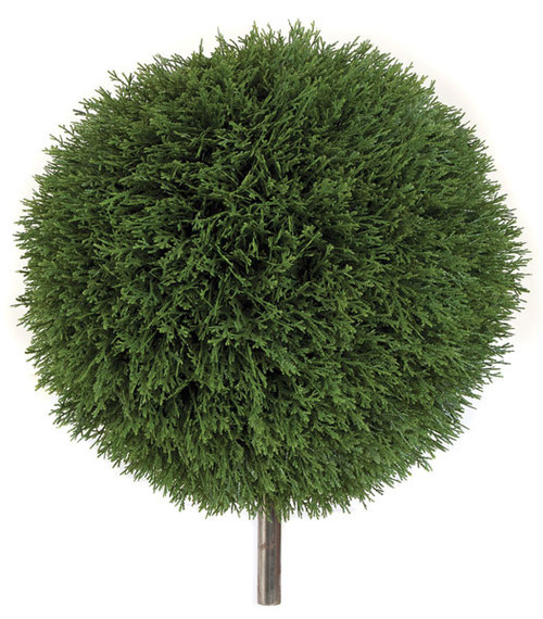 AUV-123120
18" UV Cedar Ball Topiary 
with Steel Pipe