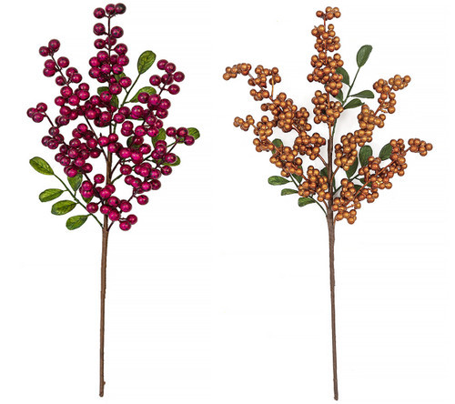 Foam Burgundy or Gold Berry Sprays